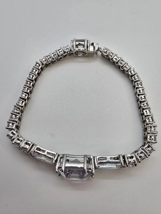 Vintage Givenchy Crystal Multi-Row Bracelet - Picture 7 of 8